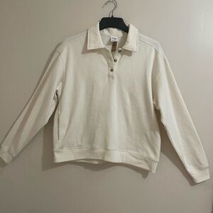 PINK Victoria's Secret Cream Polo sweatshirt